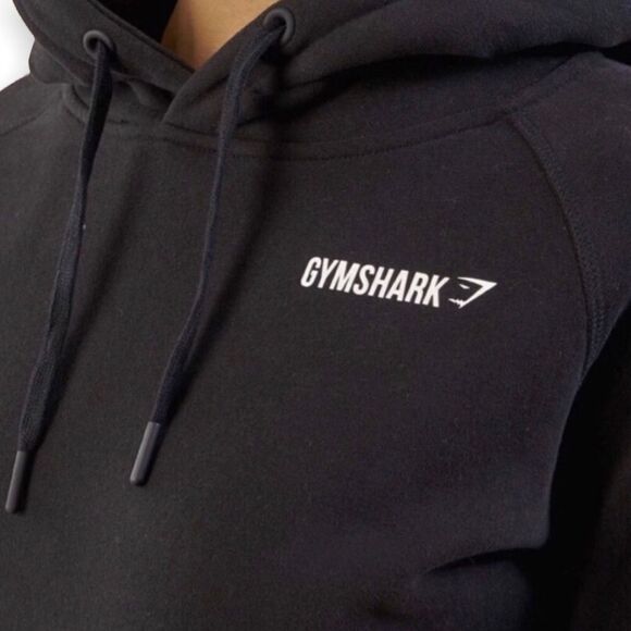 Gymshark Rare Women’s Crest Black Lounge Casual Workout Long Sleeved Sweatshirt - Picture 4 of 6